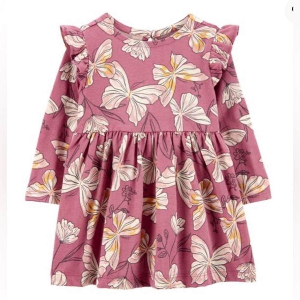 Brand New Baby Butterfly Jersey Dress with Diaper Cover, 24 Months, NWT